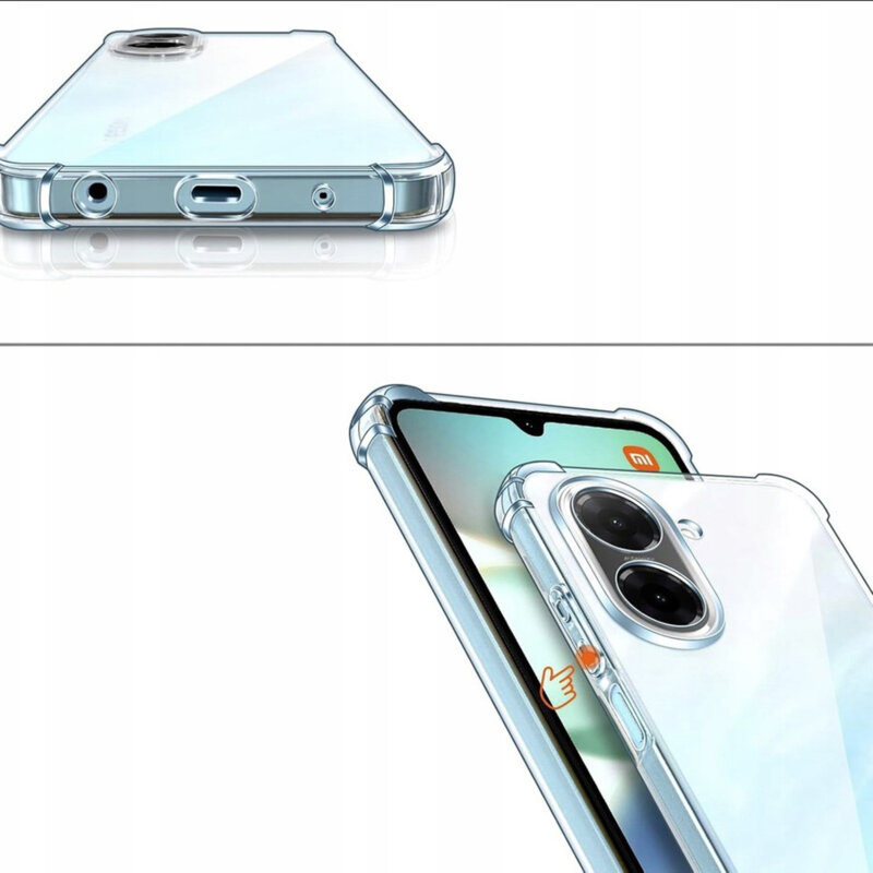 Husa Xiaomi Redmi A5 4G (Regional) Techsuit Shockproof Clear Silicone, transparenta