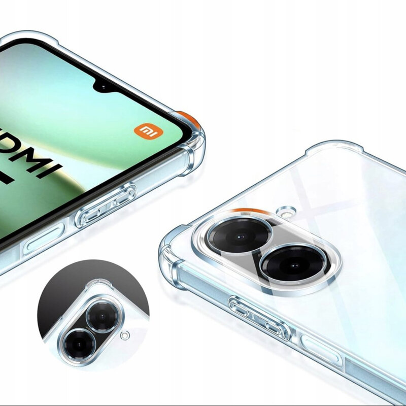 Husa Xiaomi Redmi A5 4G (Regional) Techsuit Shockproof Clear Silicone, transparenta