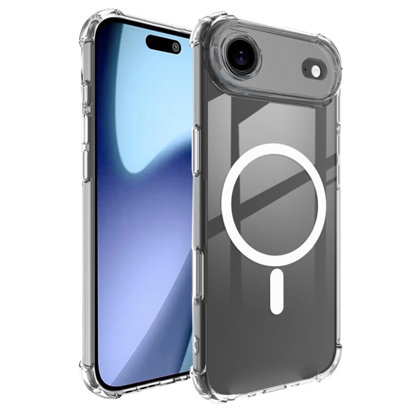 Husa iPhone 17 Air Techsuit Shockproof Clear Silicone MagSafe, transparenta