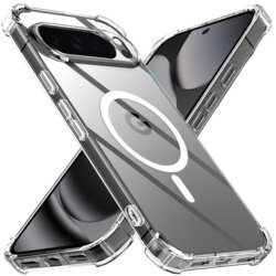 Husa Google Pixel 10 Pro XL Techsuit Shockproof Clear Silicone MagSafe, transparenta