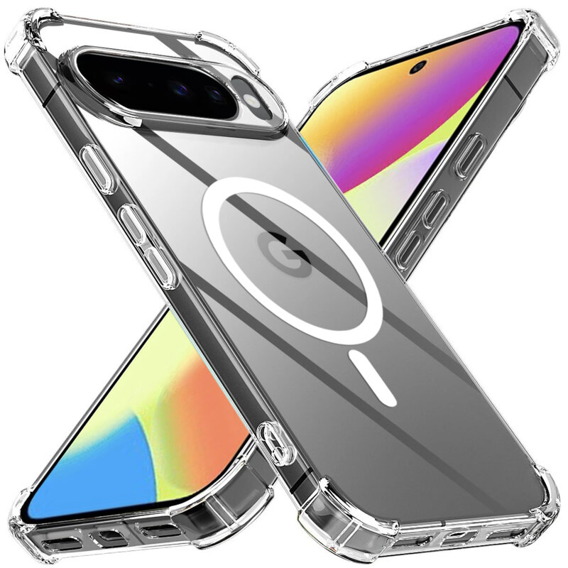 Husa Google Pixel 10 Techsuit Shockproof Clear Silicone MagSafe, transparenta