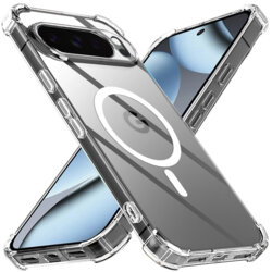 Husa Google Pixel 10 Pro Techsuit Shockproof Clear Silicone MagSafe, transparenta