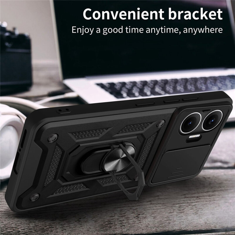 Husa Xiaomi Poco F7 protectie camera Techsuit CamShield Series, negru