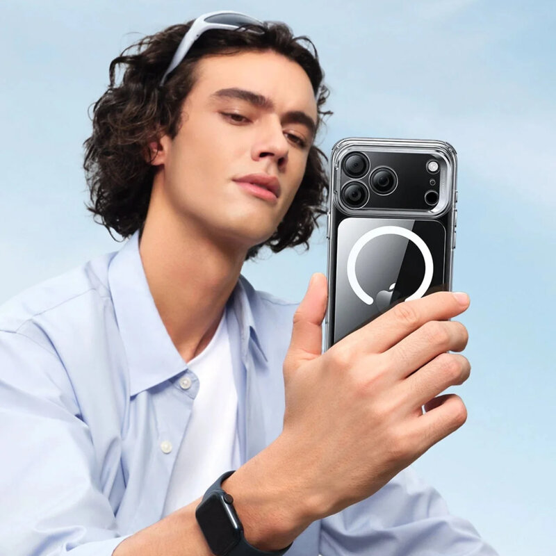 Husa iPhone 17 Pro ESR Classic Hybrid HaloLock Kickstand, transparenta