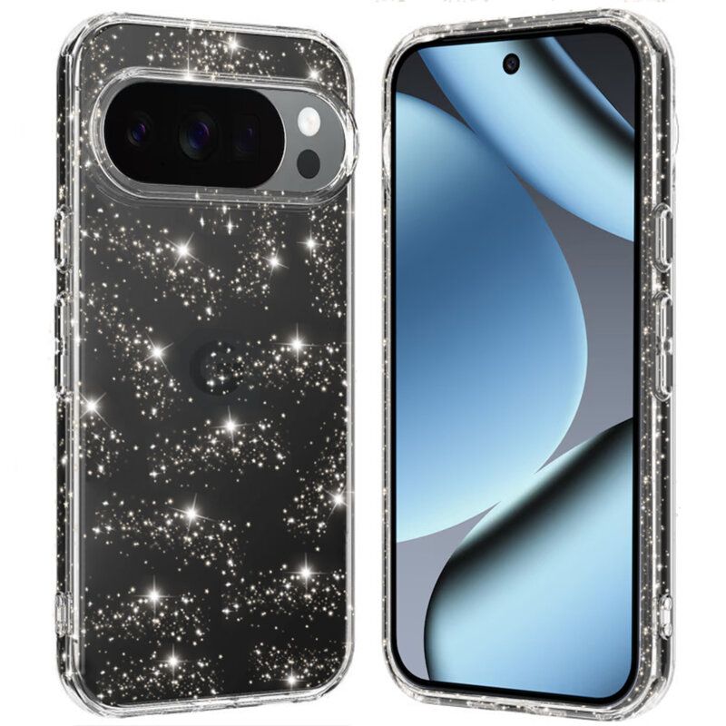 Husa sclipici Google Pixel 10 Pro Techsuit SparkleSkin, transparenta