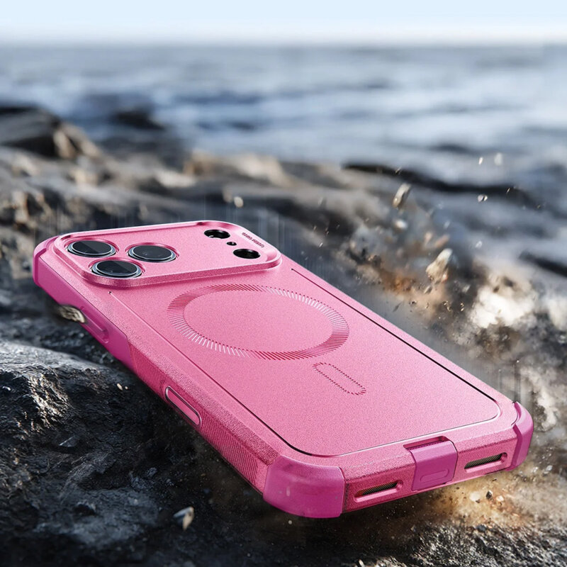 Husa iPhone 17 Pro Max ESR Cyber Halolock, roz