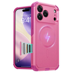 Husa iPhone 17 Pro ESR Cyber Halolock, roz