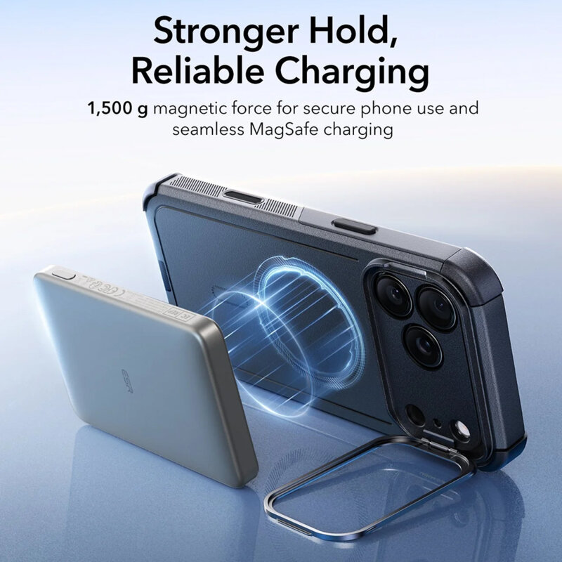 Husa iPhone 17 Pro ESR Cyber Armor Kickstand, negru