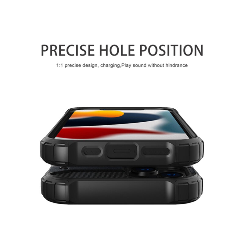 Husa iPhone 17 Pro Techsuit Hybrid Armor, negru