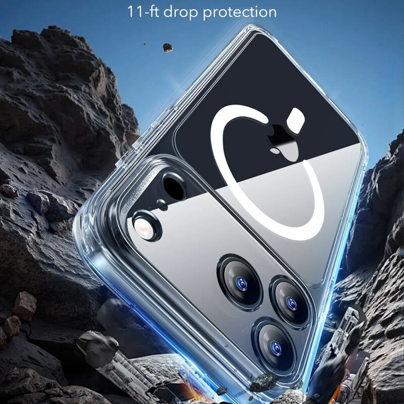 Husa iPhone 17 Pro ESR Classic Hybrid HaloLock, transparenta