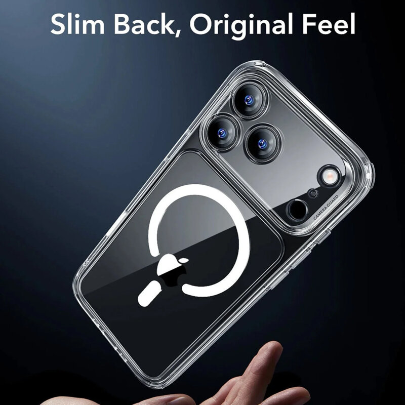 Husa iPhone 17 Pro ESR Classic Hybrid HaloLock, transparenta