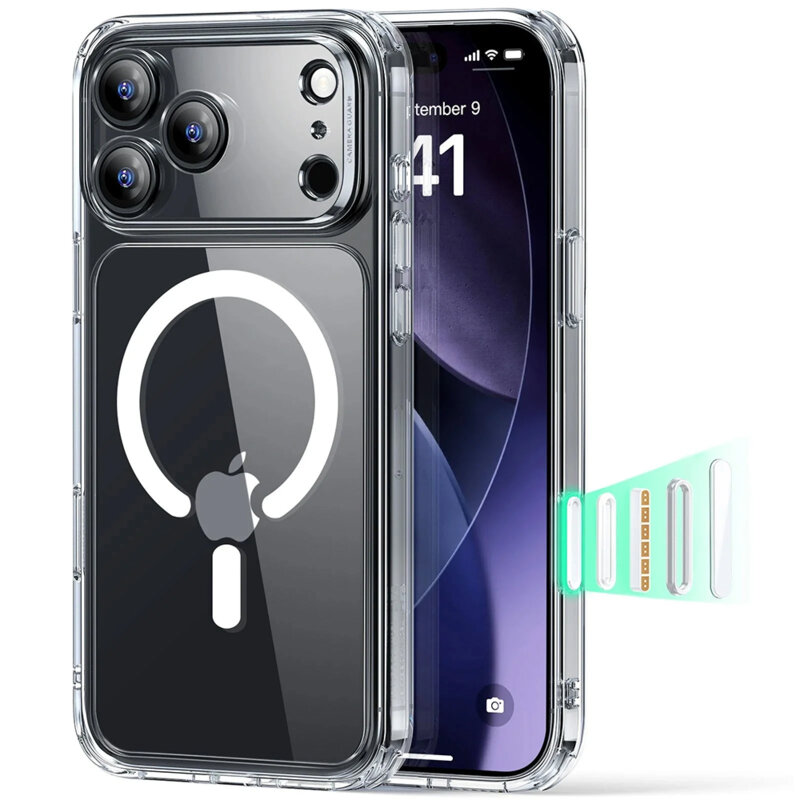 Husa iPhone 17 Pro Max ESR Classic Hybrid HaloLock, transparenta