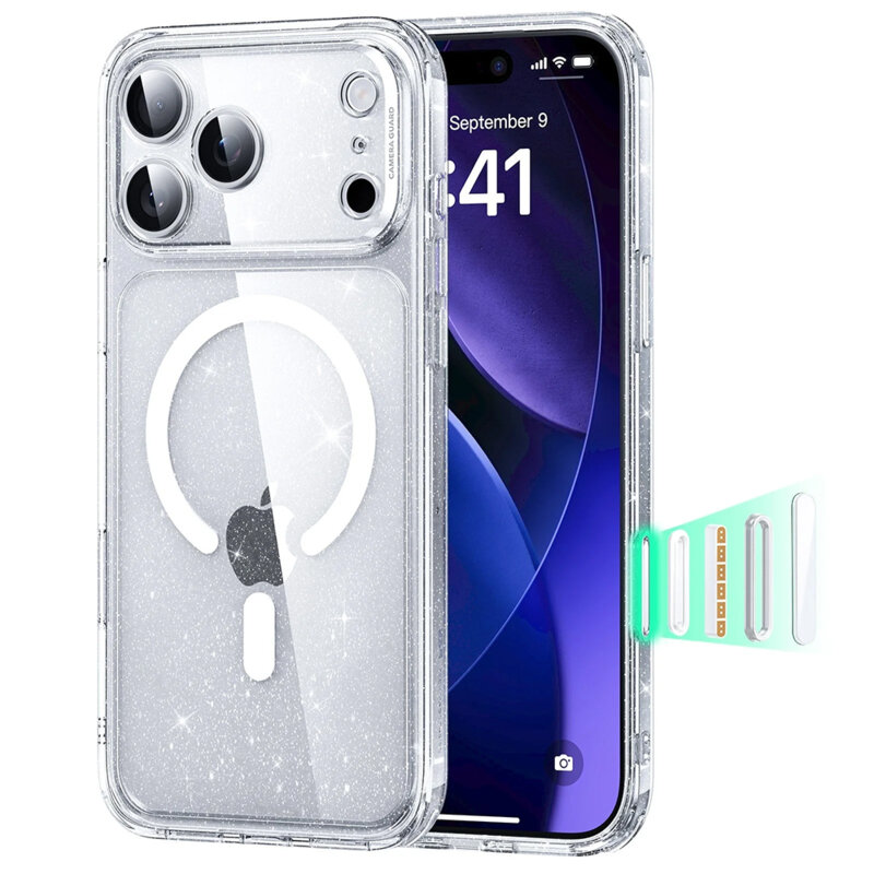 Husa iPhone 17 Pro Max ESR Classic Hybrid HaloLock, transparenta