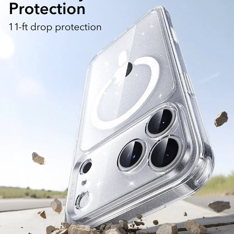 Husa iPhone 17 Pro Max ESR Classic Hybrid HaloLock, transparenta