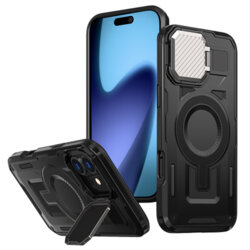 Husa iPhone 17 protectie camera Techsuit CamVault MagSafe, negru