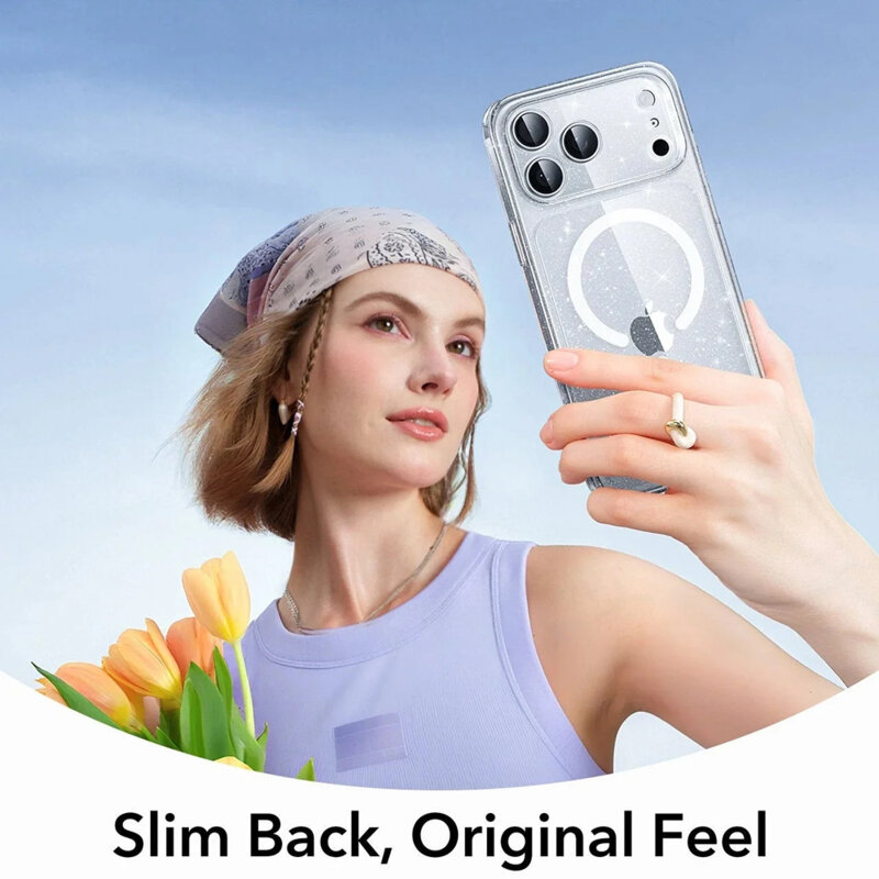 Husa iPhone 17 Pro ESR Classic Hybrid HaloLock, transparenta