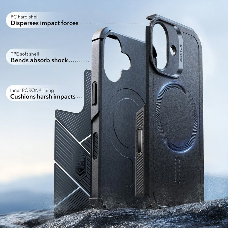Husa iPhone 17 ESR Cyber Halolock, negru