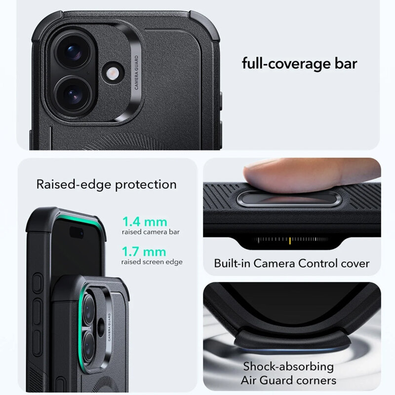 Husa iPhone 17 ESR Cyber Halolock, negru