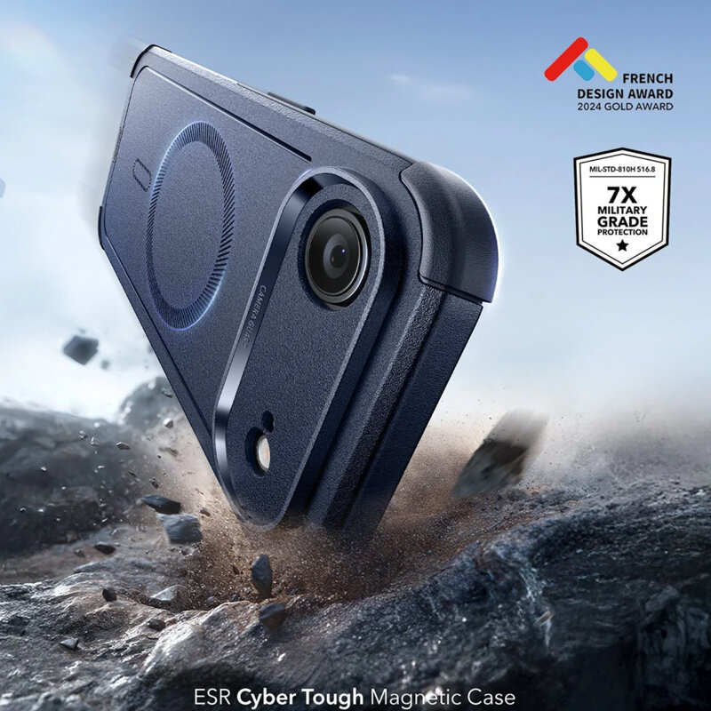 Husa iPhone 17 Air ESR Cyber Halolock, albastru