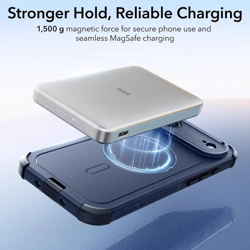 Husa iPhone 17 Air ESR Cyber Halolock, albastru