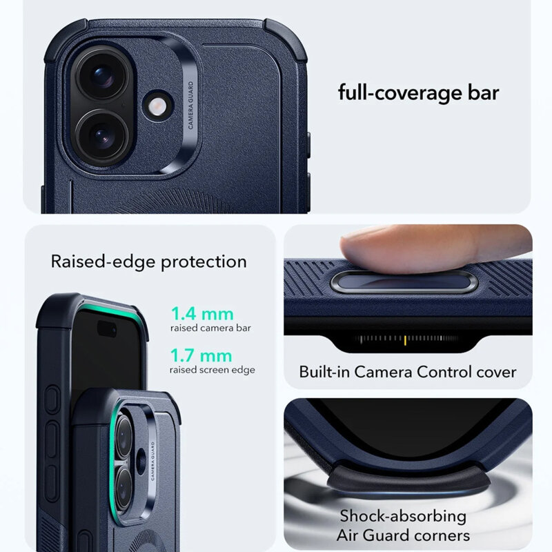 Husa iPhone 17 ESR Cyber Halolock, albastru