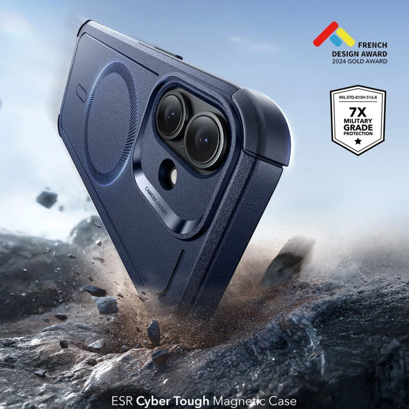 Husa iPhone 17 ESR Cyber Halolock, albastru