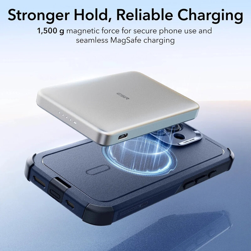 Husa iPhone 17 ESR Cyber Halolock, albastru