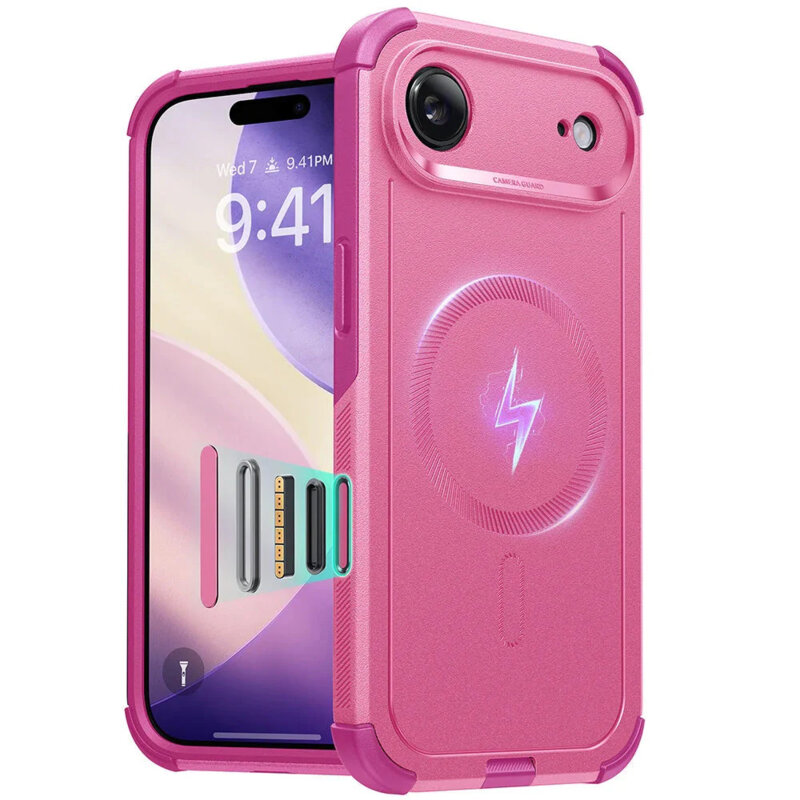 Husa iPhone 17 Air ESR Cyber Halolock, roz