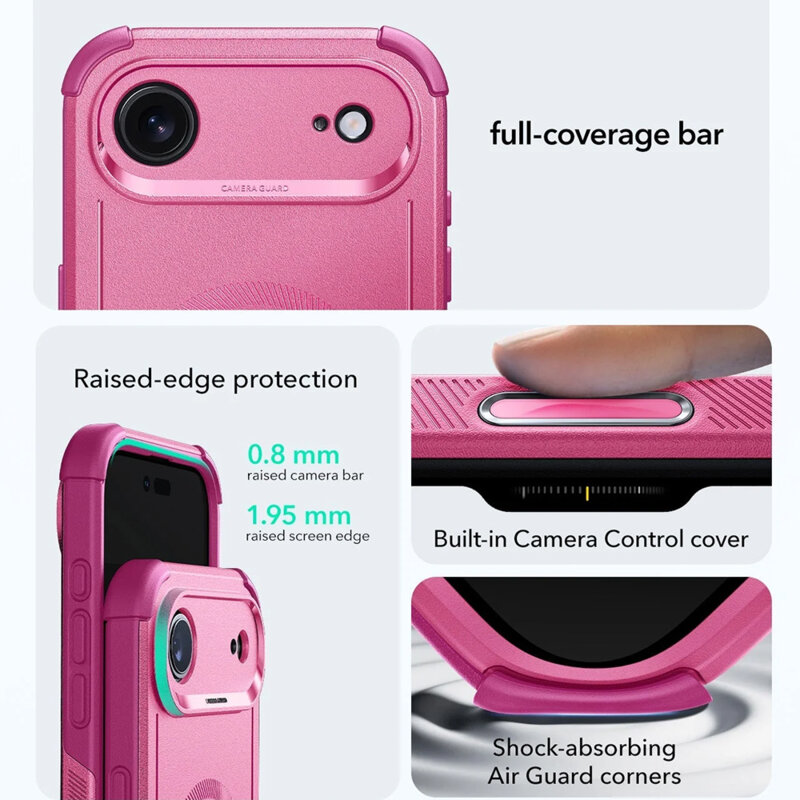 Husa iPhone 17 Air ESR Cyber Halolock, roz
