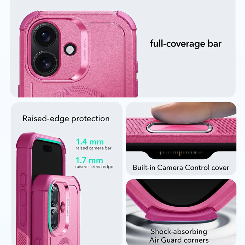 Husa iPhone 17 ESR Cyber Halolock, roz