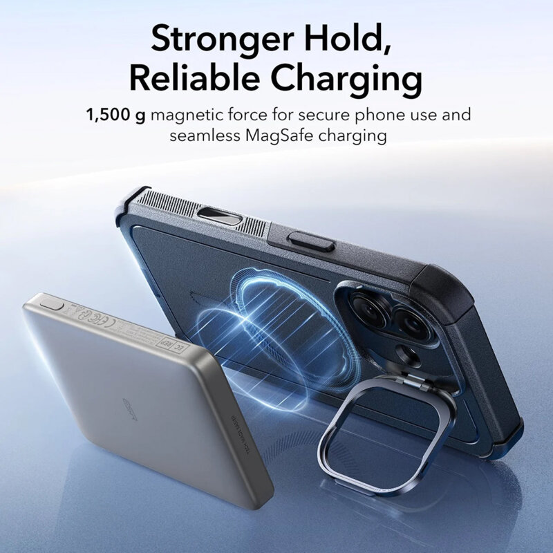 Husa iPhone 17 ESR Cyber Armor Kickstand, negru