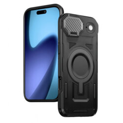 Husa iPhone 17 Air protectie camera Techsuit CamVault MagSafe, negru