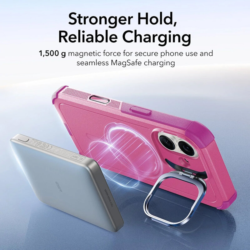 Husa iPhone 17 ESR Cyber Armor Kickstand, roz