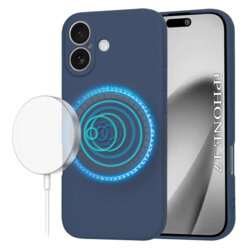 Husa silicon iPhone 17 Techsuit SoftFlex MagSafe, bleumarin
