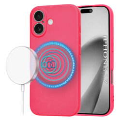 Husa silicon iPhone 17 Techsuit SoftFlex MagSafe, fucsia