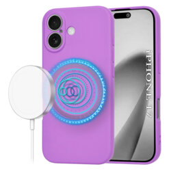 Husa silicon iPhone 17 Techsuit SoftFlex MagSafe, mov
