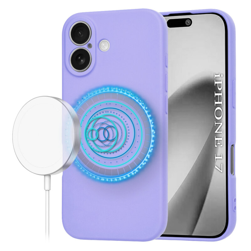 Husa silicon iPhone 17 Techsuit SoftFlex MagSafe, violet