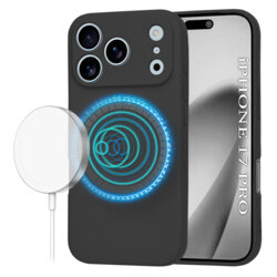 Husa silicon iPhone 17 Pro Techsuit SoftFlex MagSafe, negru