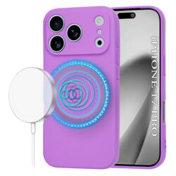 Husa silicon iPhone 17 Pro Techsuit SoftFlex MagSafe, mov