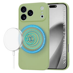 Husa silicon iPhone 17 Pro Max Techsuit SoftFlex MagSafe, verde