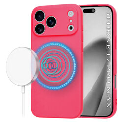 Husa silicon iPhone 17 Pro Max Techsuit SoftFlex MagSafe, fucsia