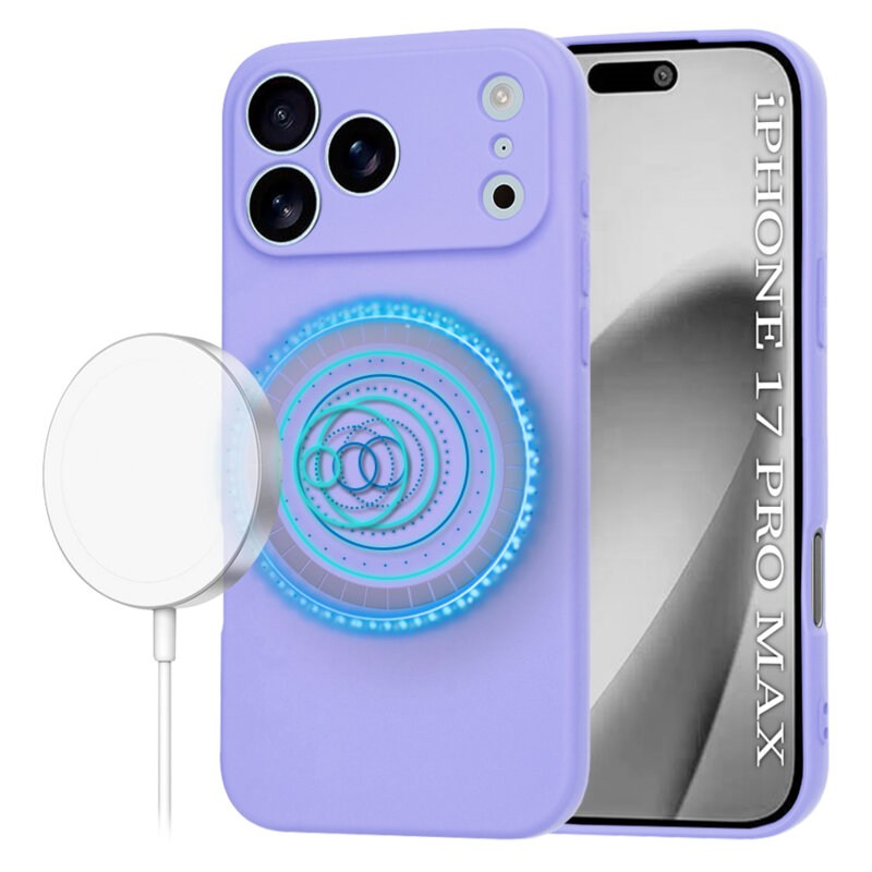 Husa silicon iPhone 17 Pro Max Techsuit SoftFlex MagSafe, violet