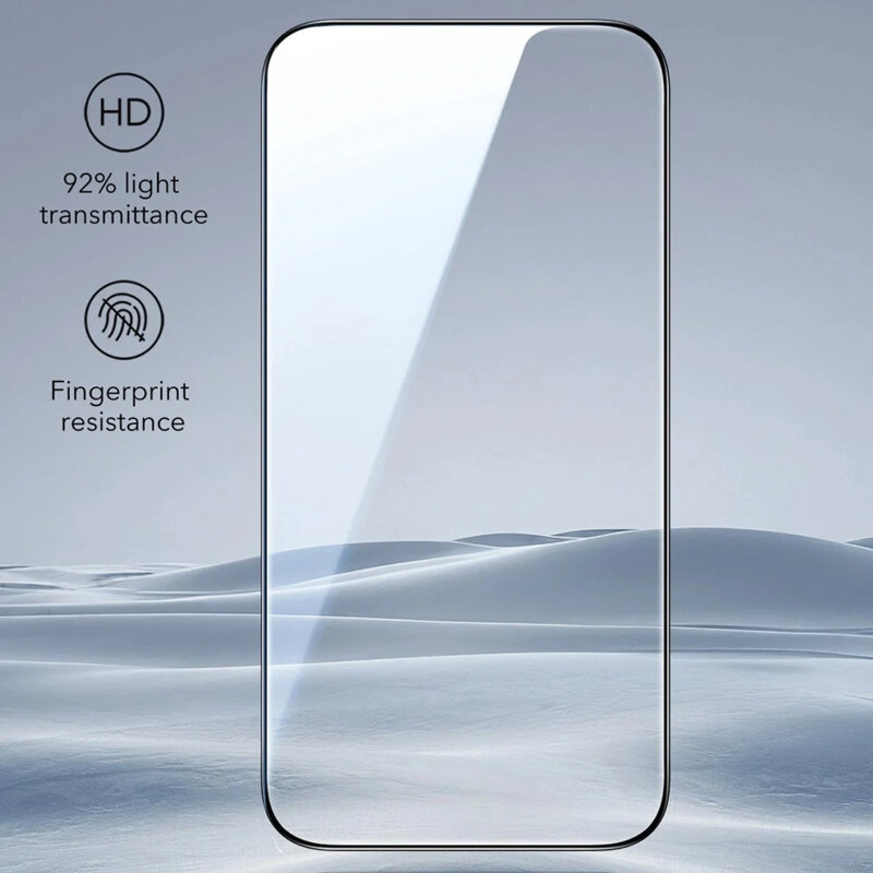 [Pachet 3x] Folie sticla iPhone 17 Pro ESR Tempered Glass UltraFit, negru