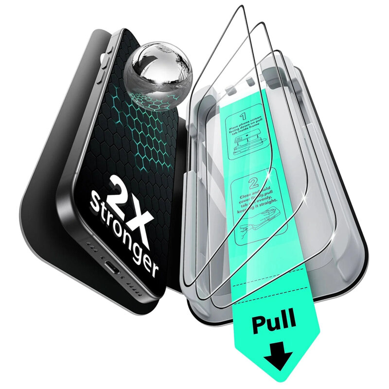 [Pachet 3x] Folie sticla iPhone 17 ESR Tempered Glass UltraFit, transparenta