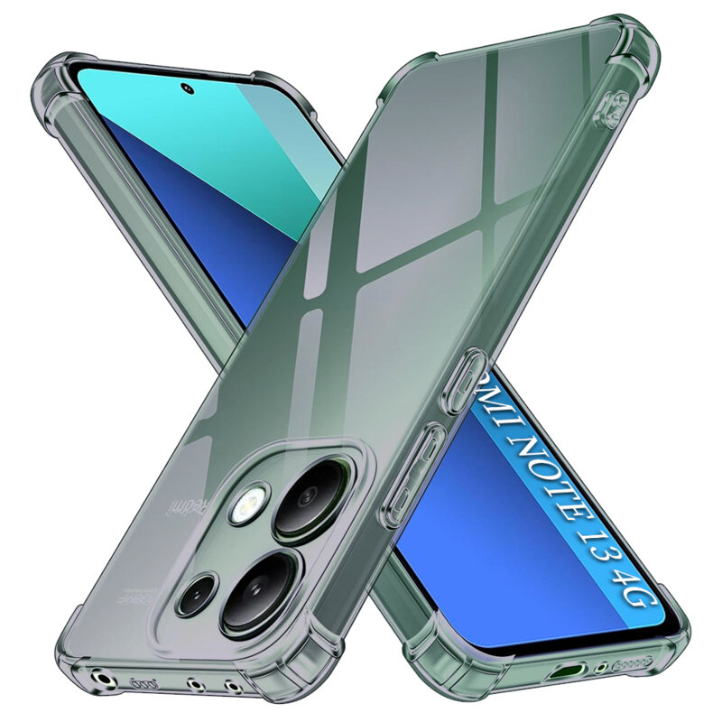 Husa Xiaomi Redmi Note 13 4G Techsuit Shockproof Clear Silicone, fumuriu