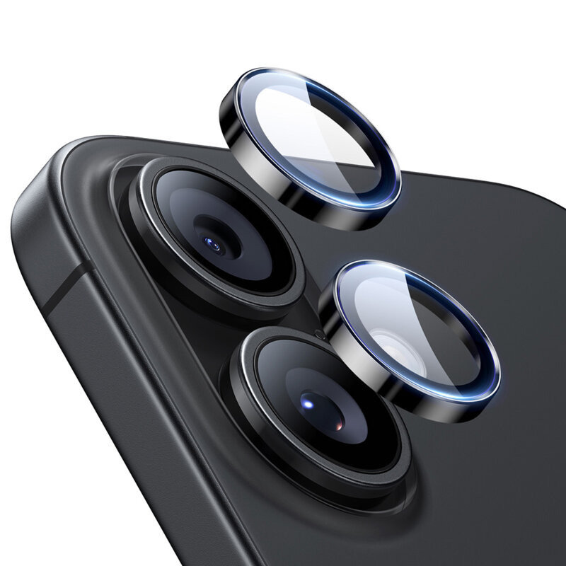Folie sticla camera iPhone 16 ESR Armorite Camera Lens Protectors, negru