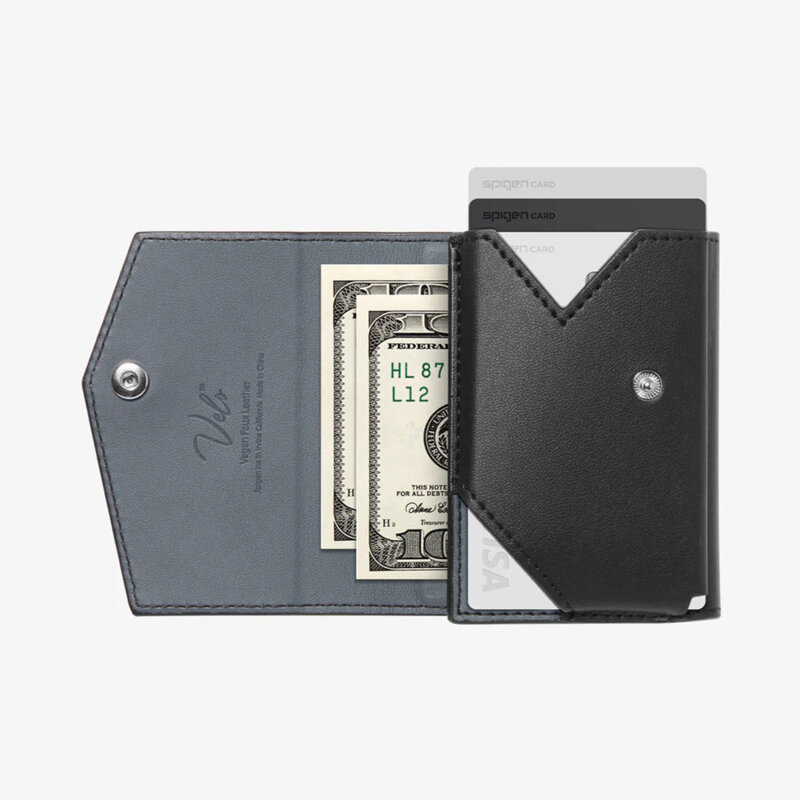 Portofel magnetic MagSafe 3 carduri, universal Spigen, negru