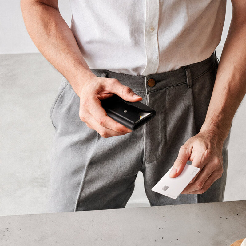 Portofel magnetic MagSafe 3 carduri, universal Spigen, negru