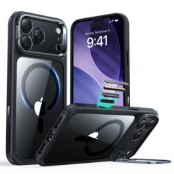 Husa iPhone 17 Pro Max ESR Classic Hybrid HaloLock Kickstand, negru/transparenta
