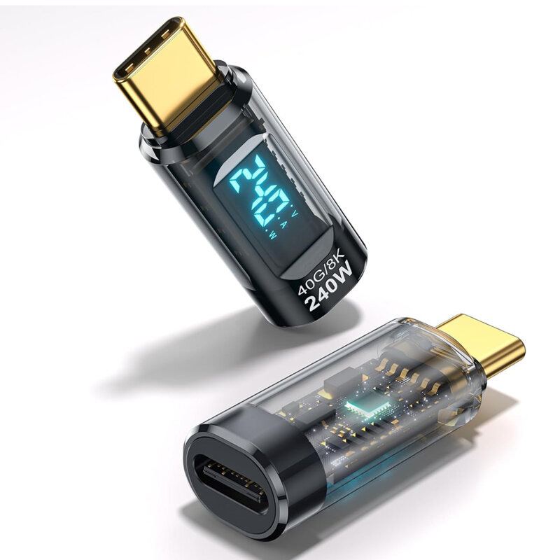 Adaptor USB-C, display LED 8K 240W 40Gbps, Techsuit DataBoost A23